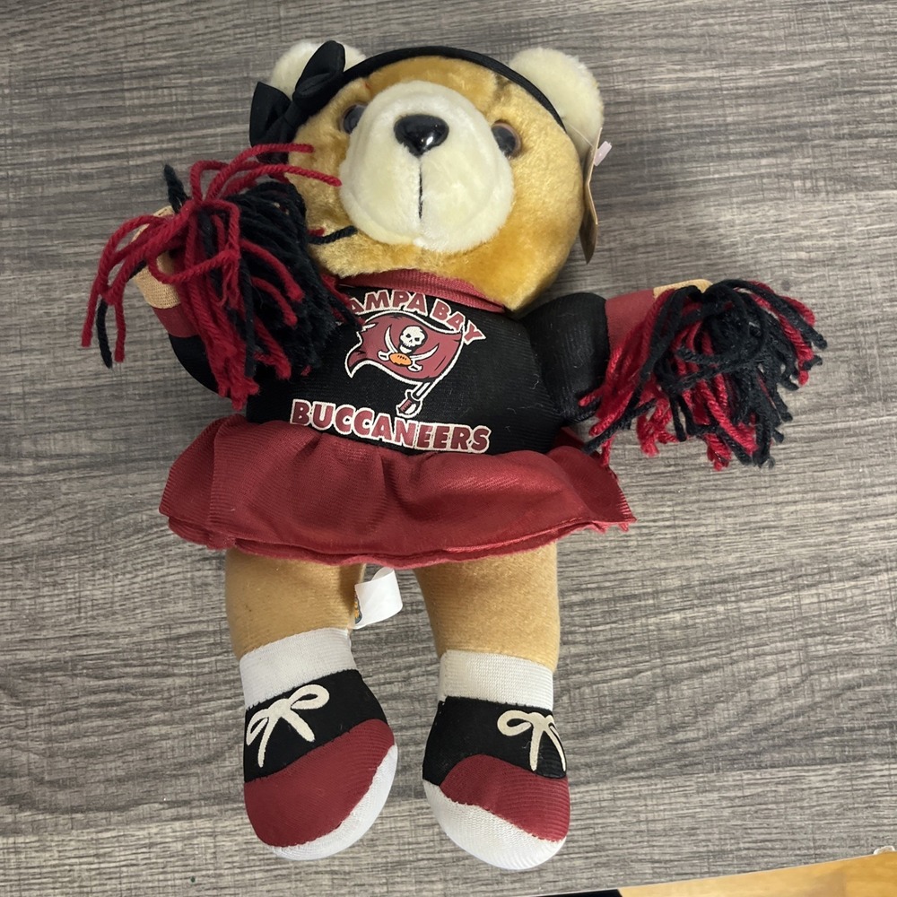 2000 NFL Tampa Bay Buccaneers Football Plush Teddy Bear Cheerleader 11" with Tag